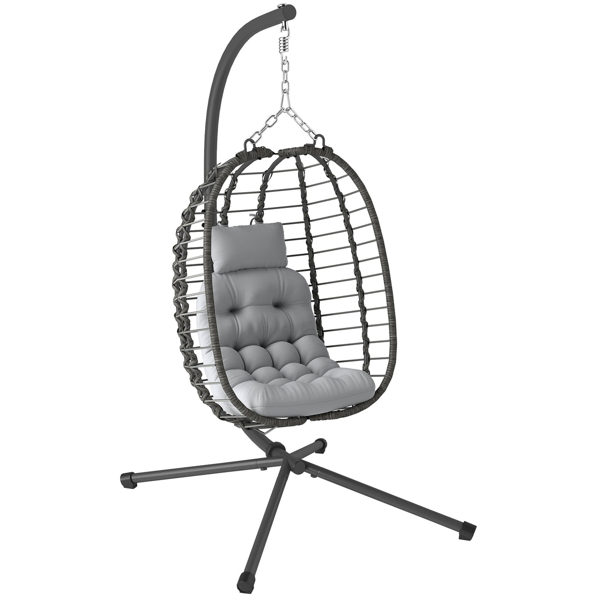Fauteuil suspendu avec support pour le jardin ou la terrasse