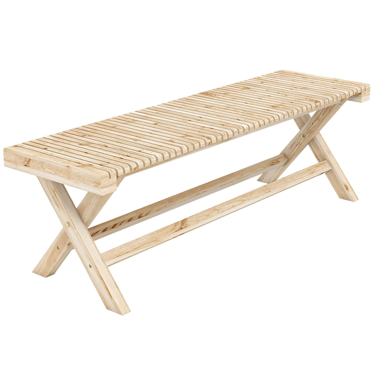 Banc de jardin en bois massif 140 cm