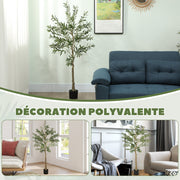 Olivier artificiel 150 cm plante artificielle intérieur, fausse plante décoration pour maison, bureau, salon, chambre-7