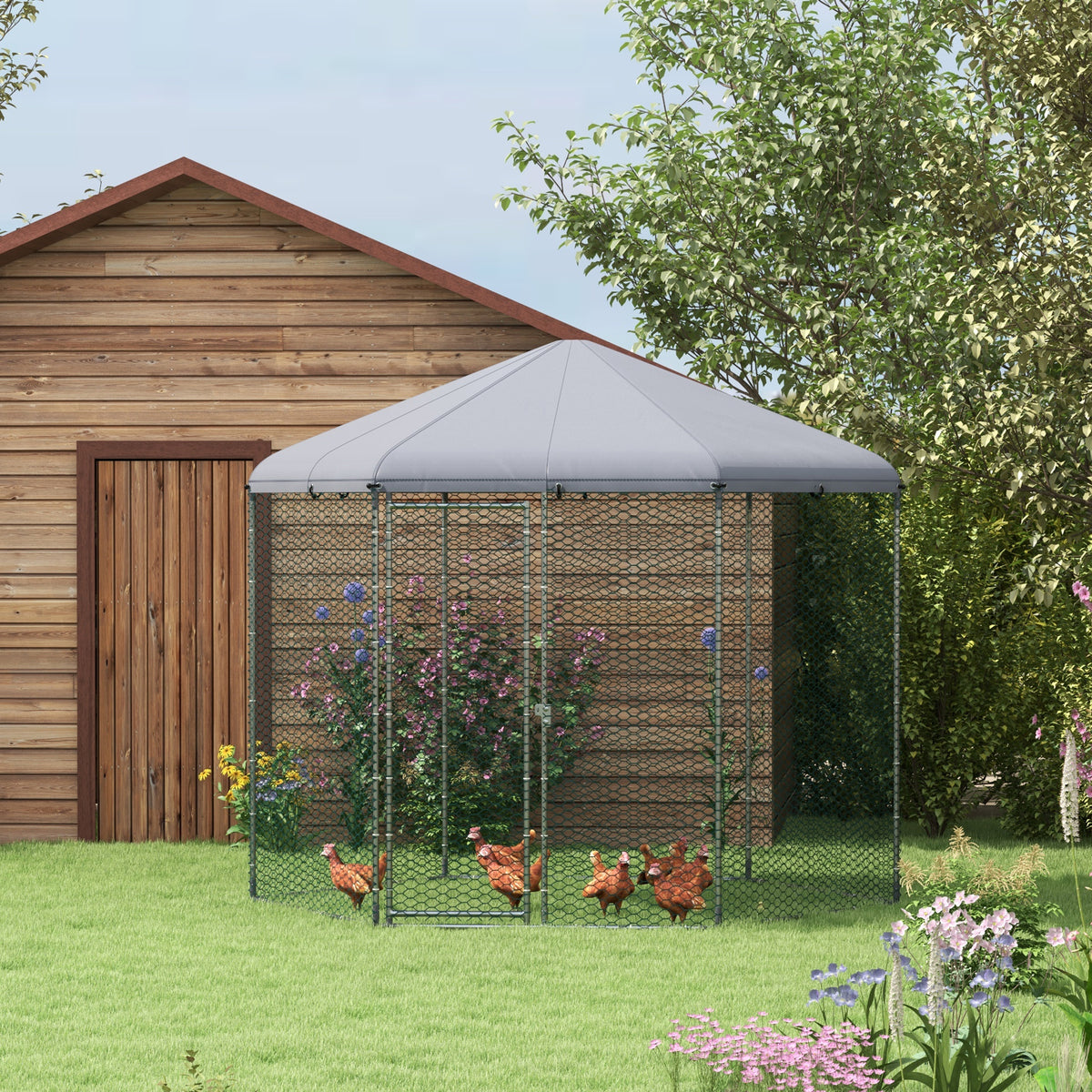 Enclos poulailler couvert, 5 m²-2