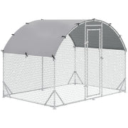 Tunnel poulailler en acier, toit anti-UV 5,32 m²-1