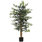 Ficus bonsaï artificiel 130 cm, tronc liane, pot lichen-2