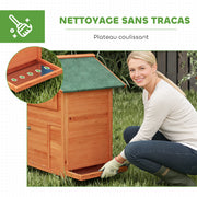Poulailler avec pondoir et perchoir, 113,5 x 67,5 x 95,5 cm, orange-2