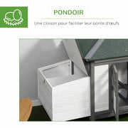 Poulailler cottage multi-équipement en bois, 196x76x97cm-5