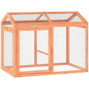Enclos poulailler en bois modulable, 104 x 70,5 x 84 cm, orange-6