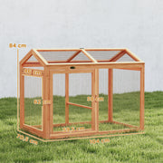 Enclos poulailler en bois modulable, 104 x 70,5 x 84 cm, orange-3