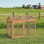 Enclos poulailler en bois modulable, 104 x 70,5 x 84 cm, orange-7