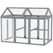 Enclos poulailler en bois, 1,18 m², gris-6