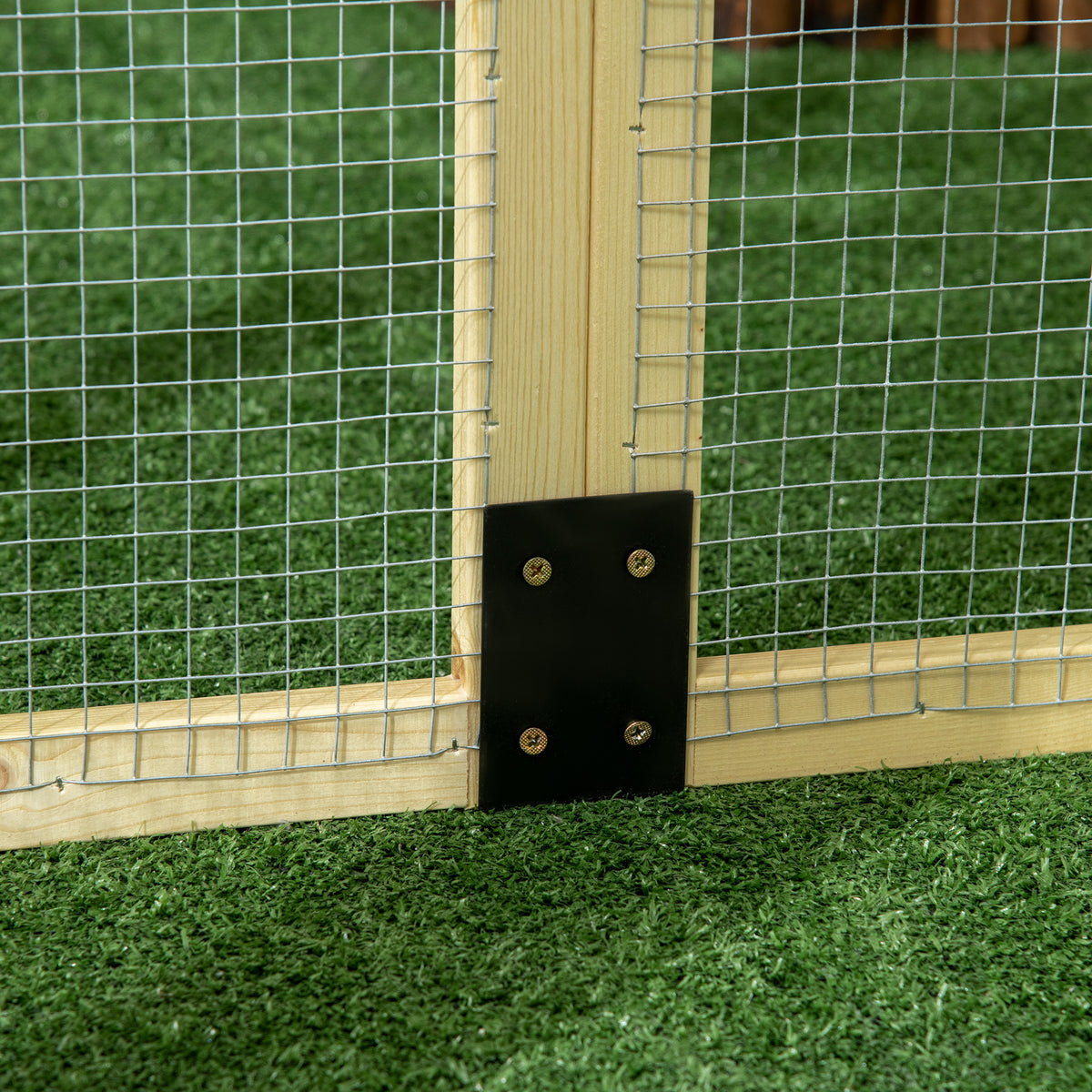 Enclos poulailler en bois, 1,18 m², naturel-3