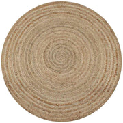 Tapis rond en jute tressé naturel, diamètre 120 cm