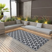 Vidaxl outdoor rug arakil 160x230 cm pp black-0