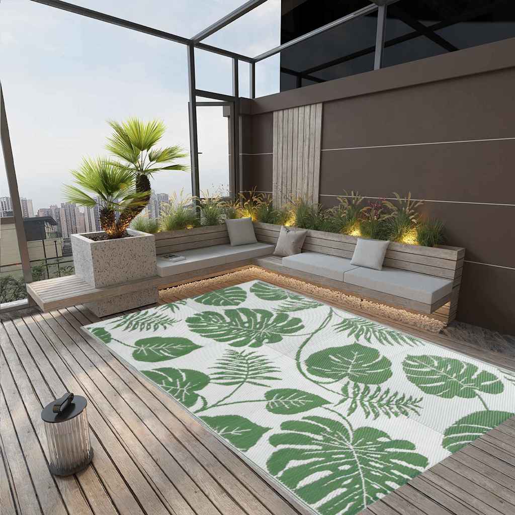 Vidaxl outdoor rug arakil 190x290 cm polypropylene green-0