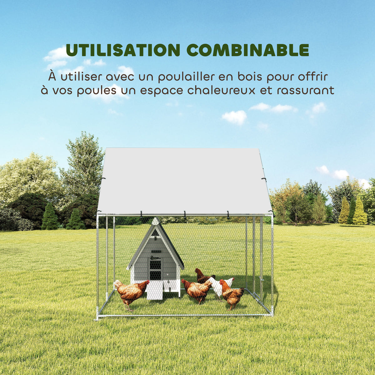 Enclos poulailler extérieur, 4 m²-1