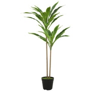 Cordyline artificielle 90 cm, 29 feuilles, pot ciment-0