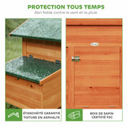 Poulailler avec pondoir et perchoir, 113,5 x 67,5 x 95,5 cm, orange-7