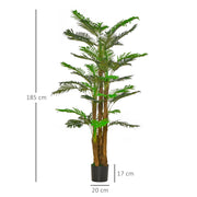 Palmier Artificiel H.1,85 m Arbre Artificiel Tronc Branches Lichen Feuilles Grand réalisme Pot Inclus-2