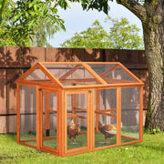 Enclos poulailler en bois, 1,18 m², orange-1