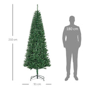 Sapin de Noël Artificiel 210H cm 865 Branches épines Imitation Nordmann Grand réalisme Vert-2