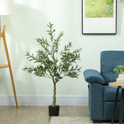 Olivier artificiel 120 cm plante artificielle intérieur, fausse plante décoration pour maison, bureau, salon, chambre-1