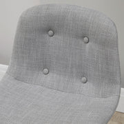 Ensemble table de bar avec tabourets table à manger debout avec 4 chaises rembourrées pieds en acier 120x60x91cm gris-8