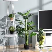 Monstera artificiel Ø16 x 100 cm, 21 feuilles, pot ciment, intérieur et extérieur-6