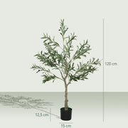 Olivier artificiel 120 cm plante artificielle intérieur, fausse plante décoration pour maison, bureau, salon, chambre-2