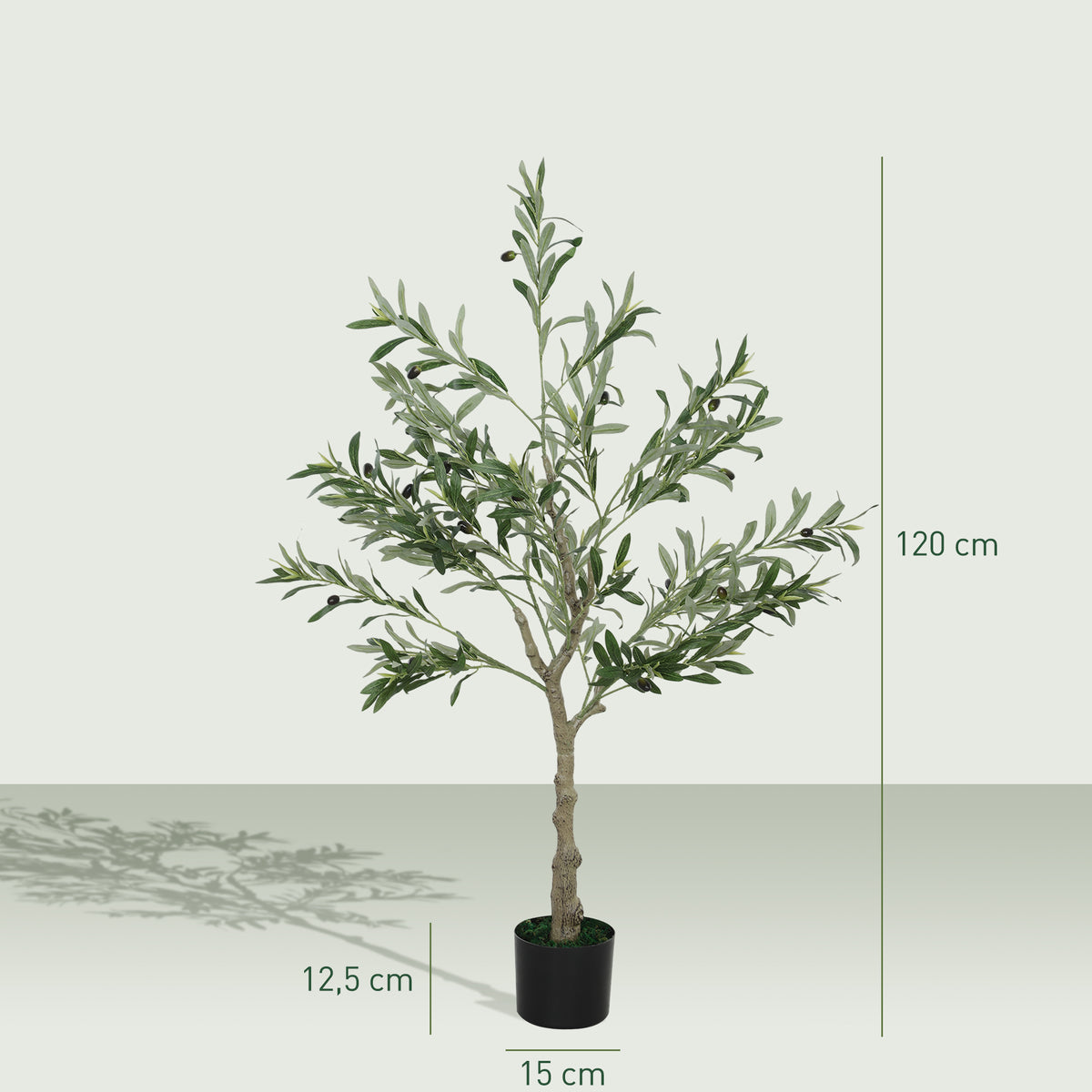 Olivier artificiel 120 cm plante artificielle intérieur, fausse plante décoration pour maison, bureau, salon, chambre-2