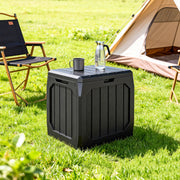 Coffre de rangement exterieur 121L, coffre de jardin avec poignées, conteneur étanche, 56 x 45 x 53 cm, noir-8