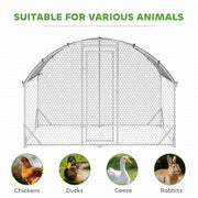 Tunnel poulailler en acier, toit anti-UV 5,32 m²-8