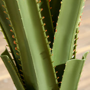 Agave artificiel 90 cm, 16 feuilles, pot ciment-6