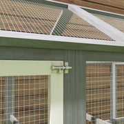 Enclos poulailler en bois, 1,18 m², gris-9