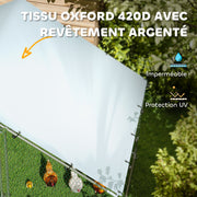 Enclos poulailler en métal, 5,1 m², pour 5 à 8 poules-8