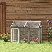 Enclos poulailler en bois, 1,18 m², gris-1