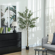 Olivier artificiel 180 cm plante artificielle intérieur, décoration pour maison, bureau, salon, chambre-8