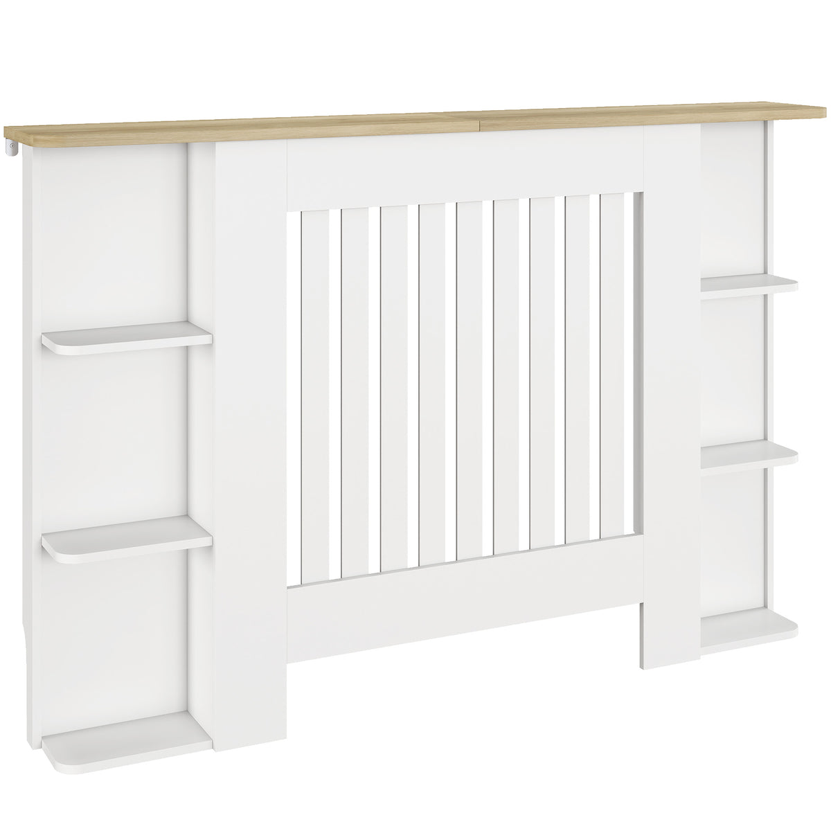 Cache-radiateur étagères ouvertes bois lattes-5
