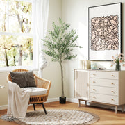 Olivier artificiel 180 cm plante artificielle intérieur, décoration pour maison, bureau, salon, chambre-1