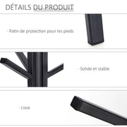 Porte-manteau trépied design contemporain branches étagère + 9 patères dim. 45L x 45l x 180H cm métal marron-6