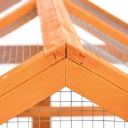 Enclos poulailler en bois, 1,18 m², orange-8
