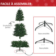 Sapin de Noël Artificiel 240H cm 1499 Branches épines Imitation Nordmann Grand réalisme Vert-5