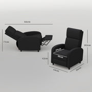 Fauteuil relax fauteuil inclinable salon fauteuil de relaxation - dossier réglable jusqu'à 160° repose-pieds intégré-2
