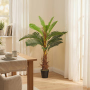 Palmier Artificiel palmier 100 cm avec 21 Feuilles en PEVA, Plante Décorative avec Pot en Plastique, Vert-8