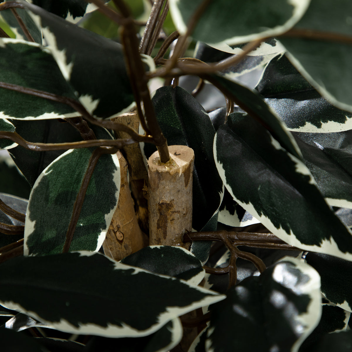 Ficus bonsaï artificiel 130 cm, tronc liane, pot lichen-0