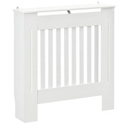 Cache-radiateur couverture radiateur grille d'aération verticale à lattes 78L x 19l x 81H cm en bois Blanc-0