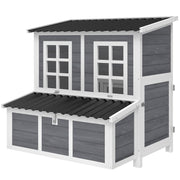 Poulailler XL en bois, nichoir 3 compartiments, 100 x 86 x 100 cm-5