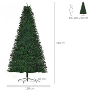 Sapin de Noël Artificiel 240H cm 1499 Branches épines Imitation Nordmann Grand réalisme Vert-2