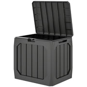 Coffre de rangement exterieur 121L, coffre de jardin avec poignées, conteneur étanche, 56 x 45 x 53 cm, noir-0
