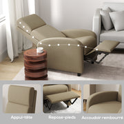 Fauteuil relax fauteuil inclinable salon fauteuil de relaxation - dossier réglable jusqu'à 160° repose-pieds intégré-7