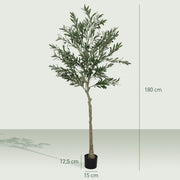 Olivier artificiel 180 cm plante artificielle intérieur, décoration pour maison, bureau, salon, chambre-2