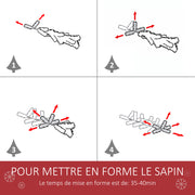 Sapin de Noël Artificiel 240H cm 1499 Branches épines Imitation Nordmann Grand réalisme Vert-4