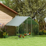 Enclos poulailler en métal, 5,1 m², pour 5 à 8 poules-4